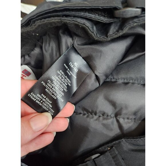 SwissTech Black Snow Pants XL  14-16  Insulated Water-Resistant Elastic Waist - Picture 4 of 5